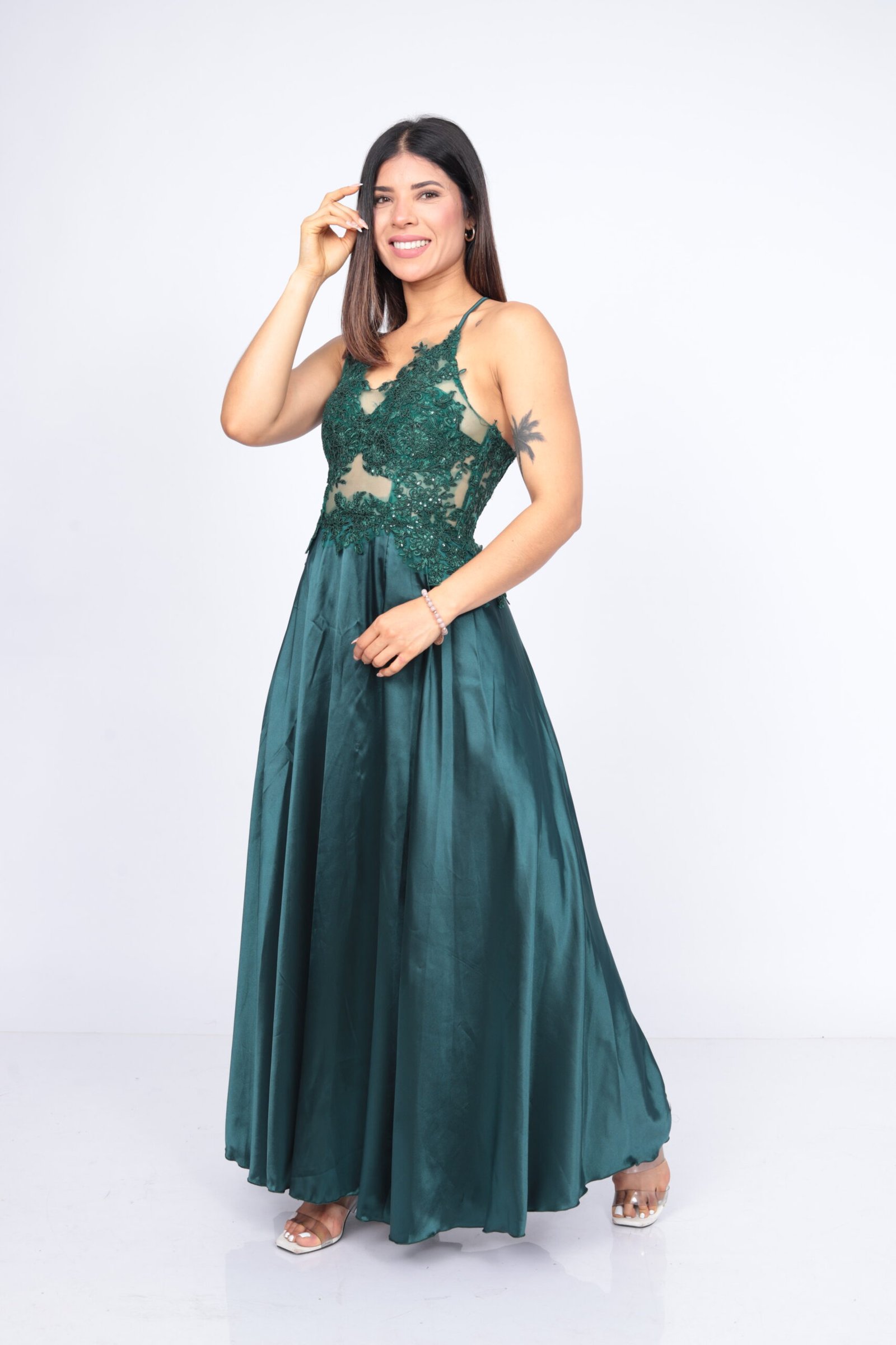 Cely #2 falda satin abertura - Imagen 8