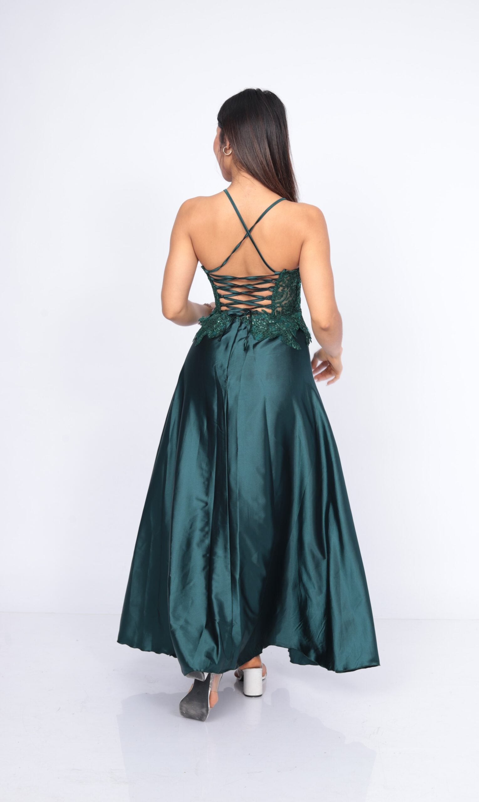 Cely #2 falda satin abertura - Imagen 4