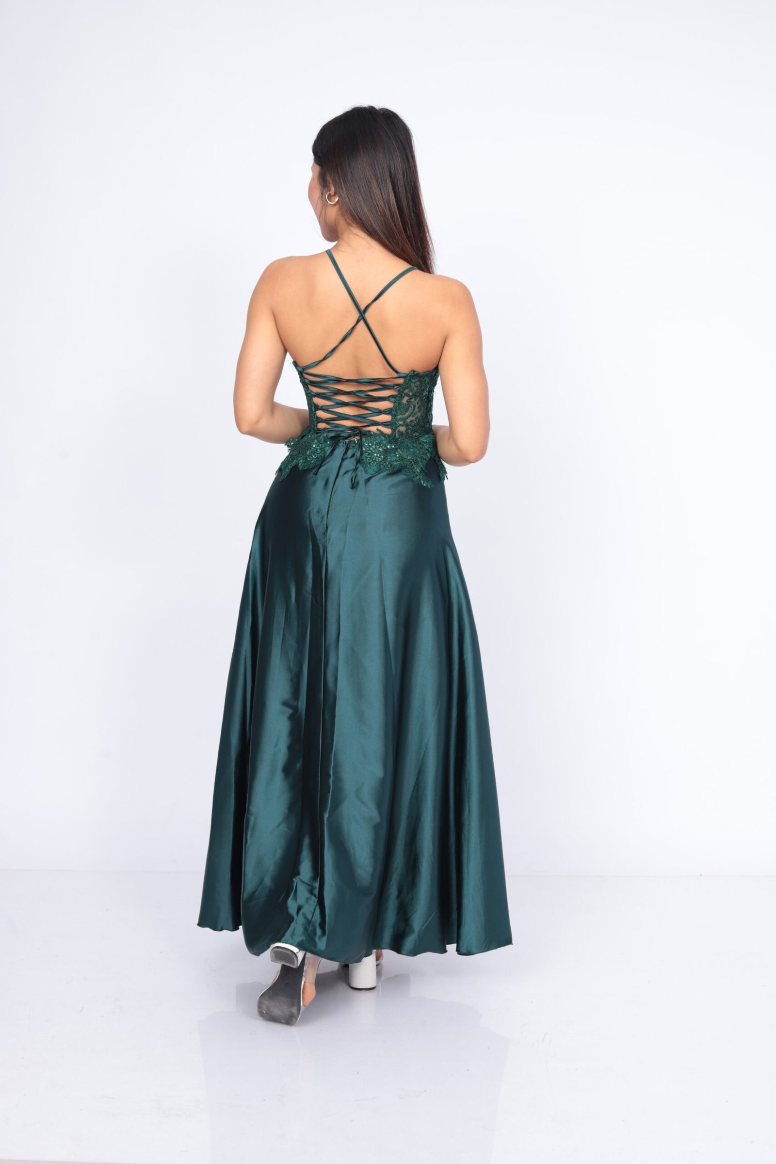 Cely #2 falda satin abertura - Imagen 6